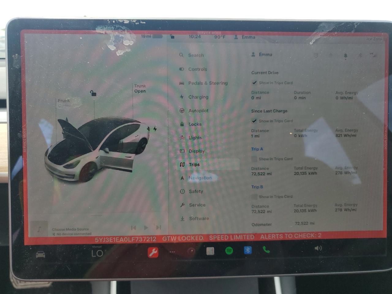 2020 Tesla Model 3 VIN: 5YJ3E1EA0LF737212 Lot: 64430655