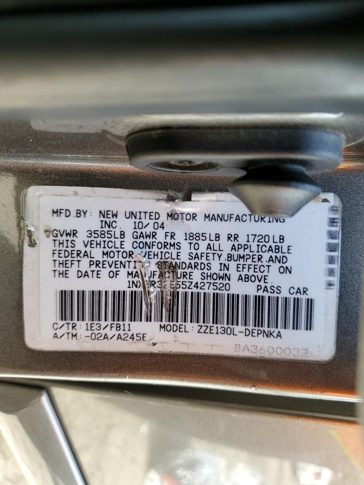2005 Toyota Corolla Ce VIN: 1NXBR32E55Z427520 Lot: 64765555