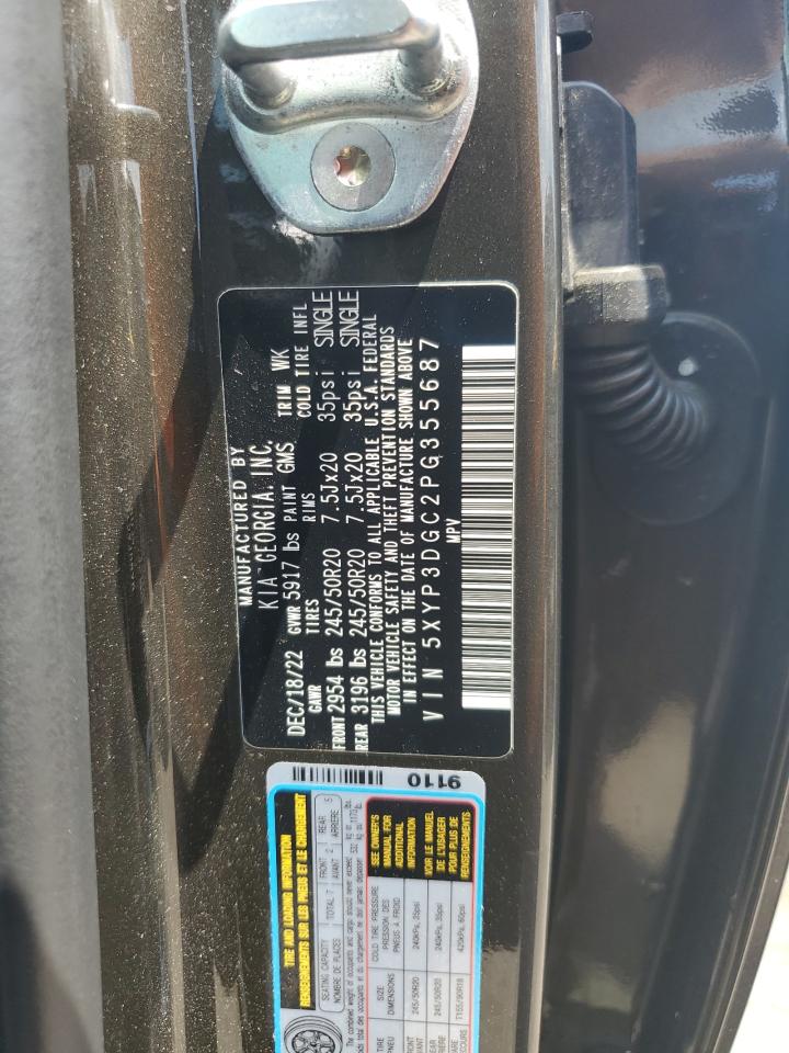 2023 Kia Telluride Ex VIN: 5XYP3DGC2PG355687 Lot: 64475405