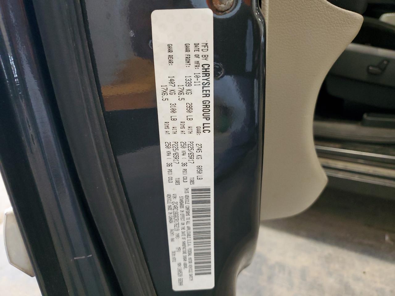 2012 Chrysler Town & Country Touring VIN: 2C4RC1BG6CR176219 Lot: 65066785