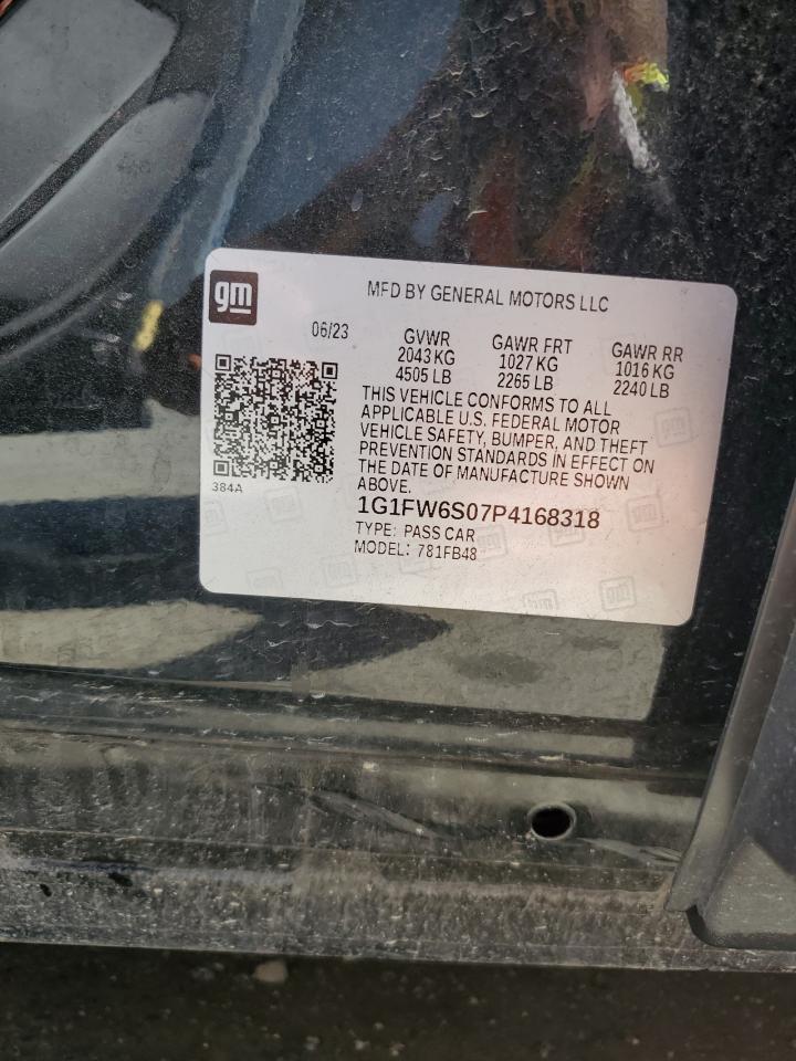 2023 Chevrolet Bolt Ev 1Lt VIN: 1G1FW6S07P4168318 Lot: 64124065