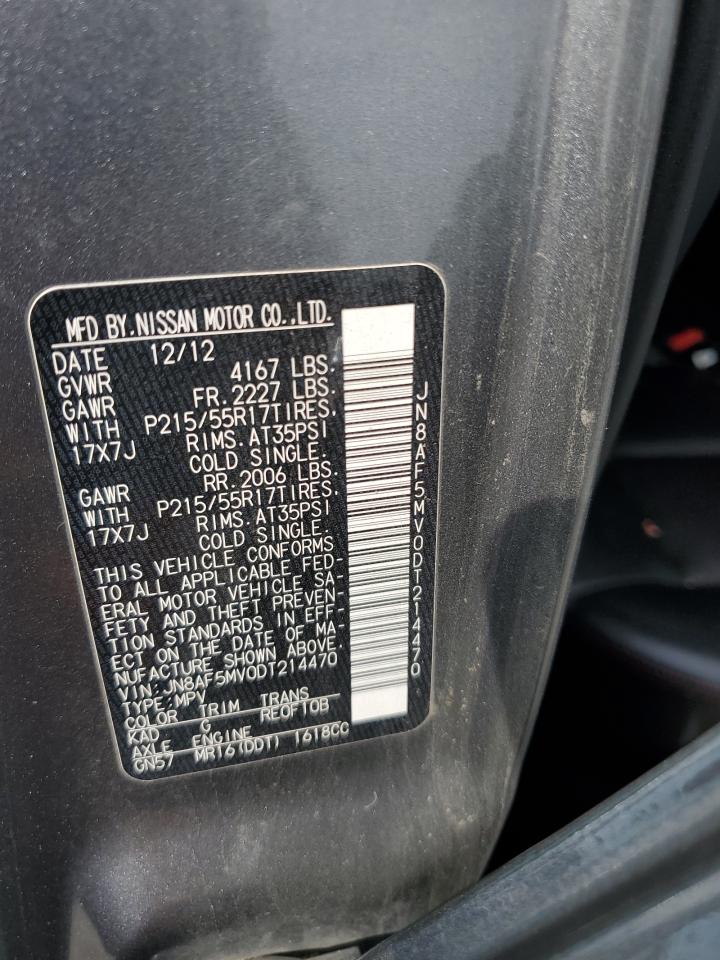 2013 Nissan Juke S VIN: JN8AF5MV0DT214470 Lot: 63944385