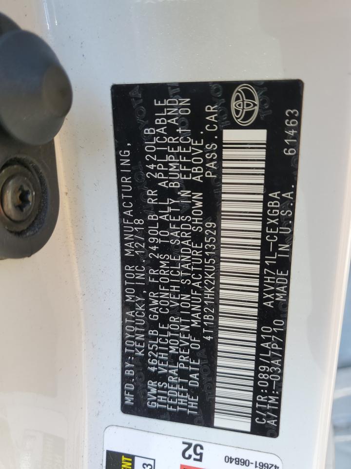 2019 Toyota Camry Hybrid VIN: 4T1B21HK2KU513529 Lot: 64731445