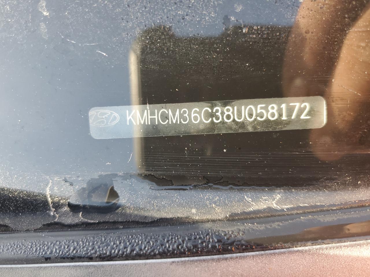 2008 Hyundai Accent Gs VIN: KMHCM36C38U058172 Lot: 63912715