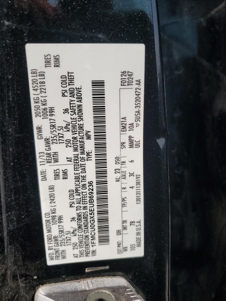 1FMCU0GX5EUB69236 2014 Ford Escape Se