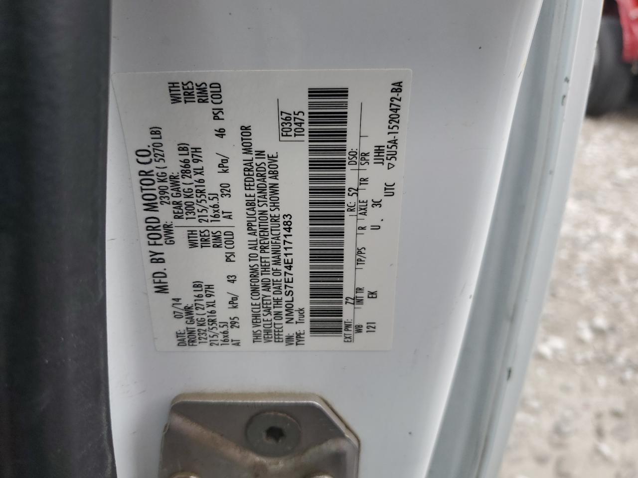 2014 Ford Transit Connect Xl VIN: NM0LS7E74E1171483 Lot: 65338395
