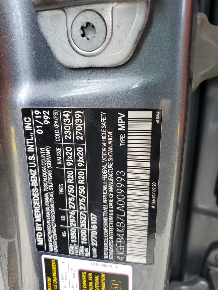 4jgfb4kb7la009993 4JGFB4KB7LA009993 2020 Mercedes-Benz Gle 350 4Matic