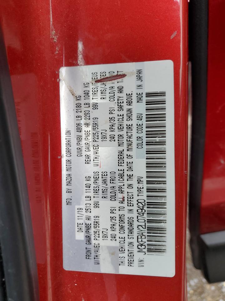 2020 Mazda Cx-5 Grand Touring Reserve VIN: JM3KFBAY2L0749420 Lot: 65976255