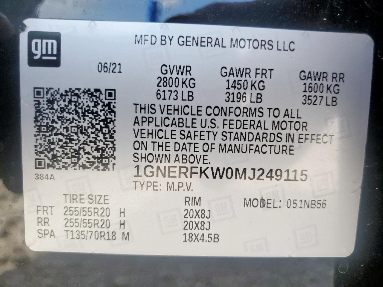 2021 Chevrolet Traverse Ls VIN: 1GNERFKW0MJ249115 Lot: 64462675