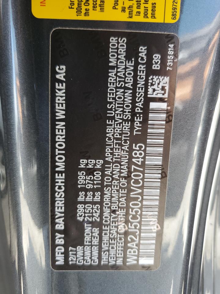 2018 BMW M240I VIN: WBA2J5C50JVC07485 Lot: 64498045