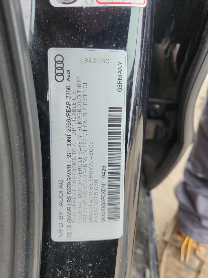 2013 Audi A6 Premium Plus VIN: WAUGGAFCXDN116426 Lot: 63809485