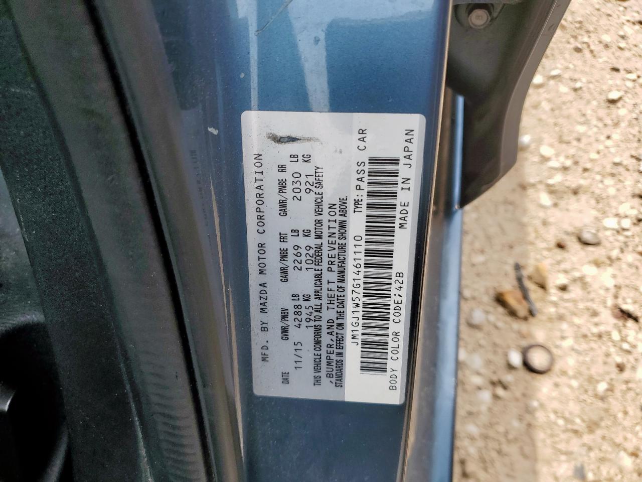 2016 Mazda 6 Grand Touring VIN: JM1GJ1W57G1461110 Lot: 64580405