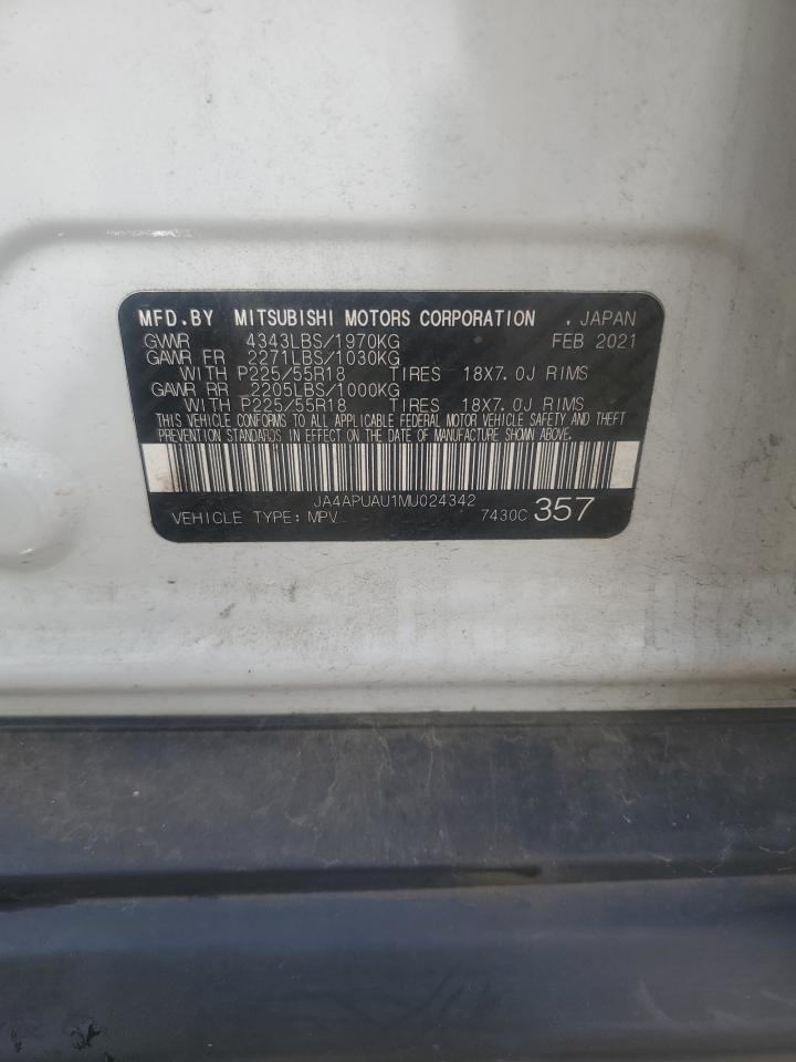 2021 Mitsubishi Outlander Sport Es VIN: JA4APUAU1MU024342 Lot: 66257725