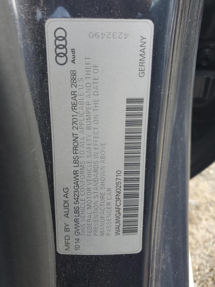2015 Audi A7 Premium Plus VIN: WAUWGAFC3FN025710 Lot: 64663145