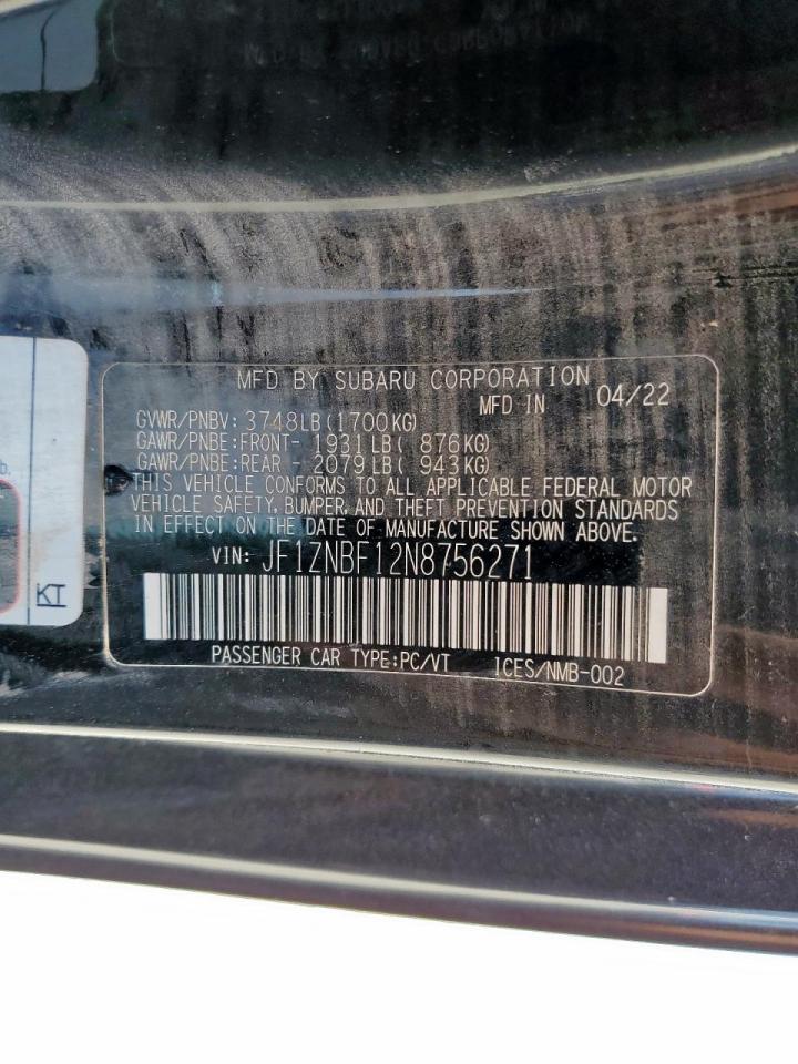 2022 Toyota Gr 86 Premium VIN: JF1ZNBF12N8756271 Lot: 65854555