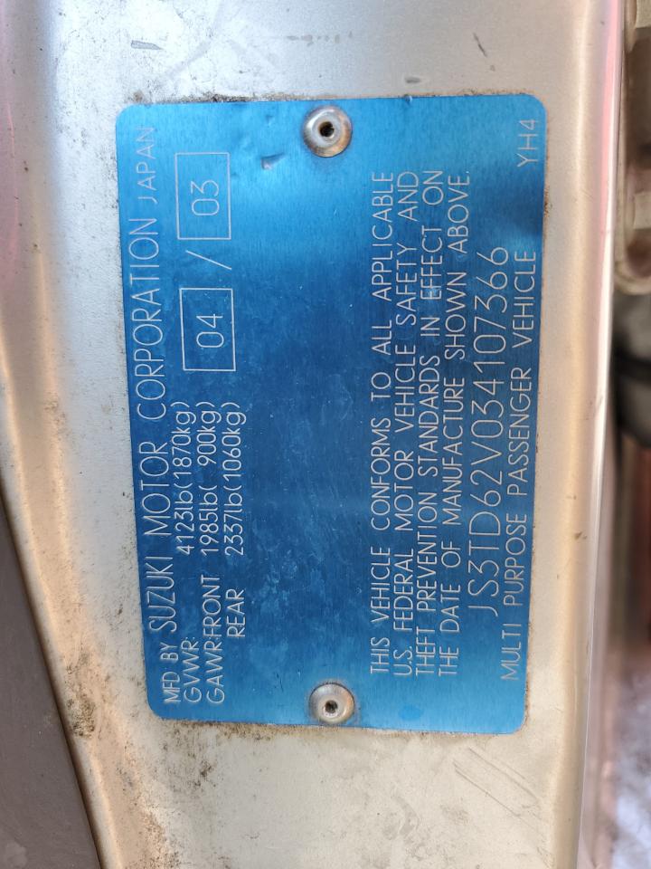 js3td62v034107366 JS3TD62V034107366 2003 Suzuki Grand Vitara Jlx Limited