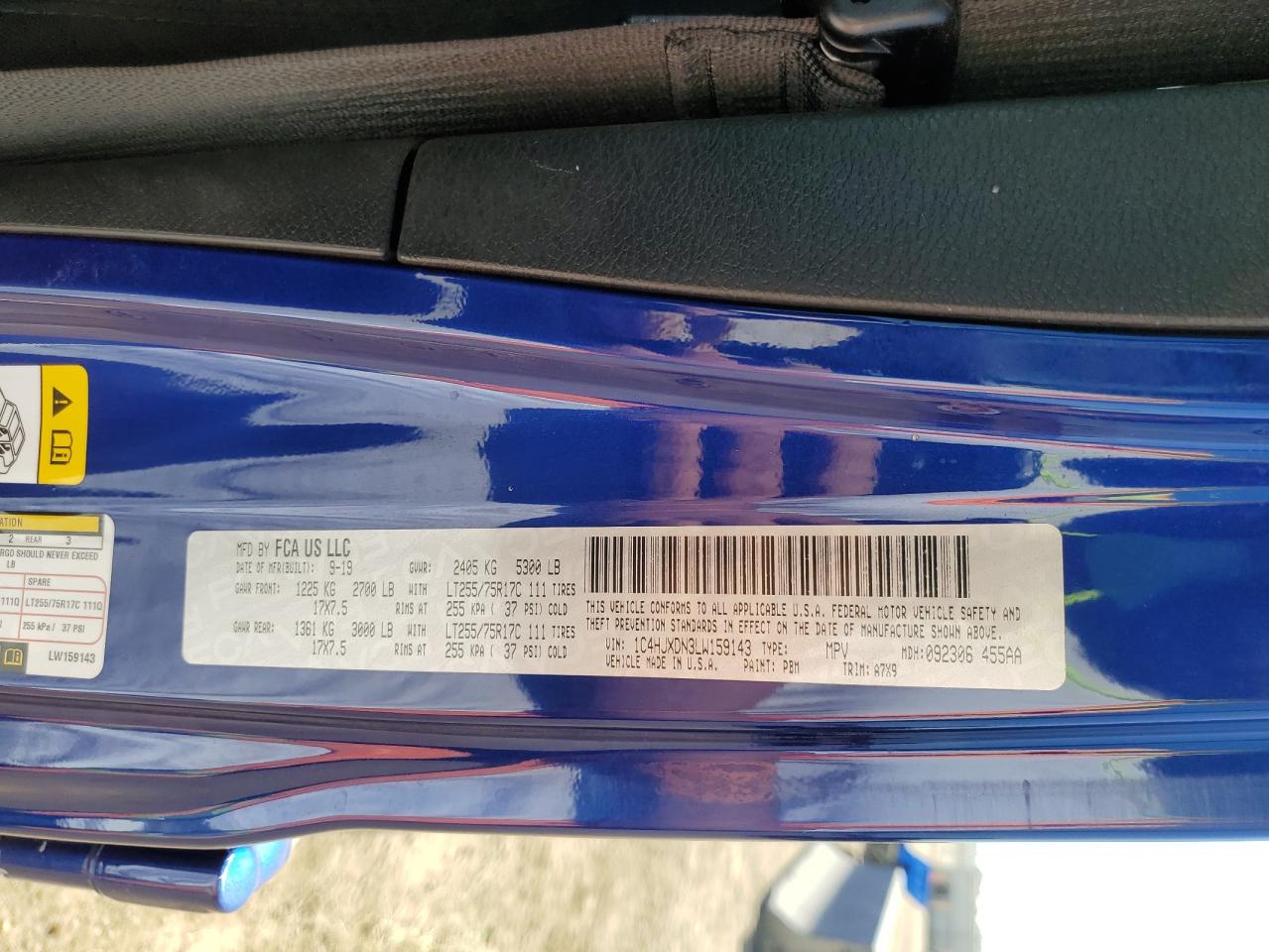 2020 Jeep Wrangler Unlimited Sport VIN: 1C4HJXDN3LW159143 Lot: 62864815