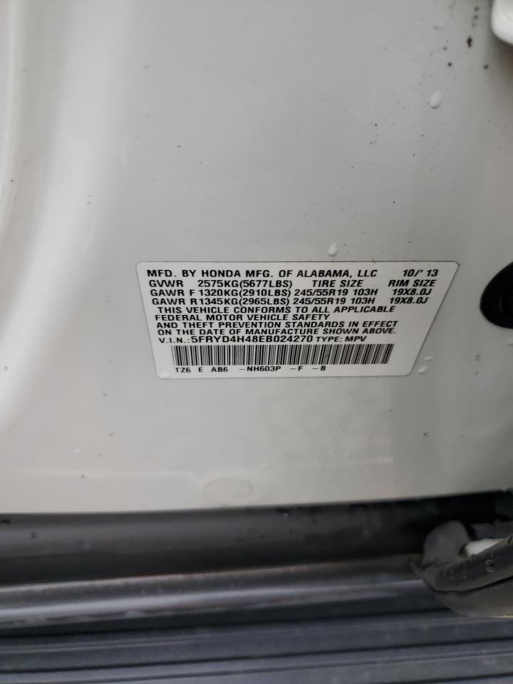 2014 Acura Mdx Technology VIN: 5FRYD4H48EB024270 Lot: 65612285