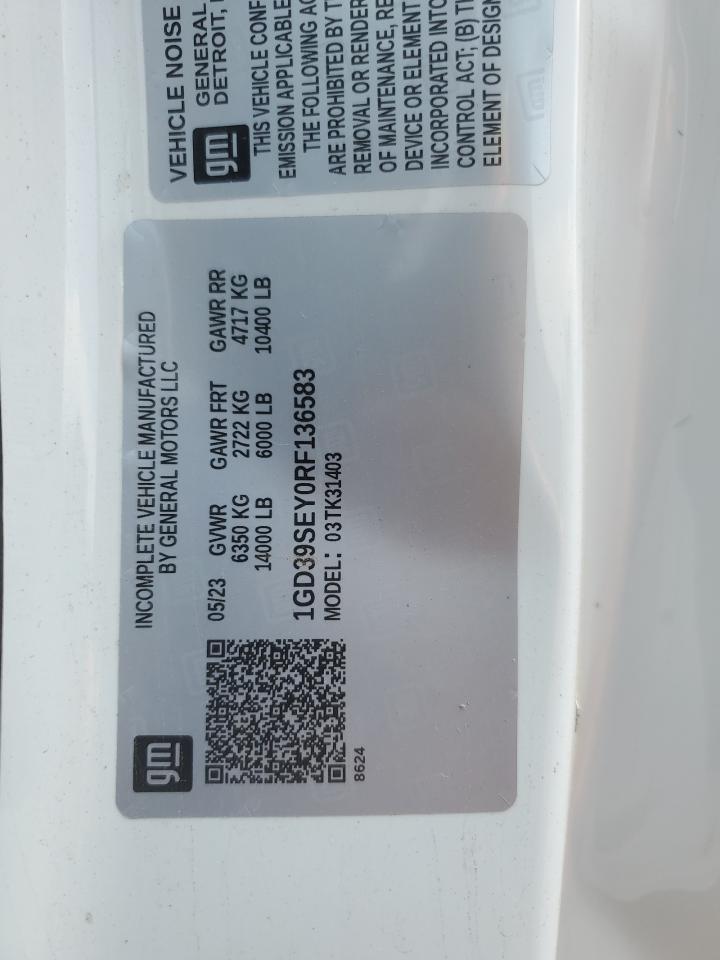 2024 GMC Sierra K3500 VIN: 1GD39SEY0RF136583 Lot: 65215945