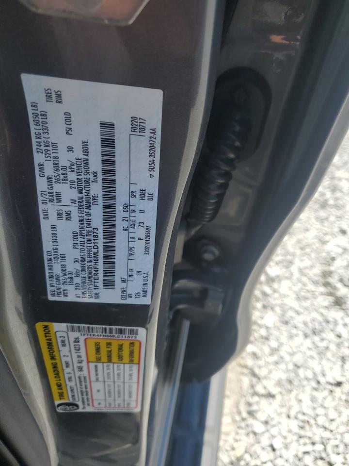 2021 Ford Ranger Xl VIN: 1FTER4FH6MLD11873 Lot: 63302985