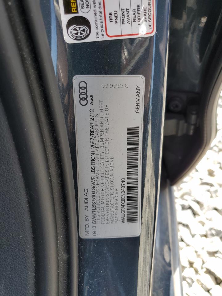 2014 Audi A6 Premium Plus VIN: WAUGFAFC8EN049748 Lot: 64791785