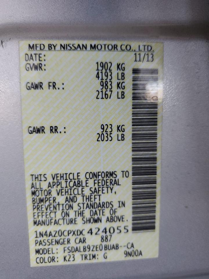 2013 Nissan Leaf S VIN: 1N4AZ0CPXDC424055 Lot: 65424475
