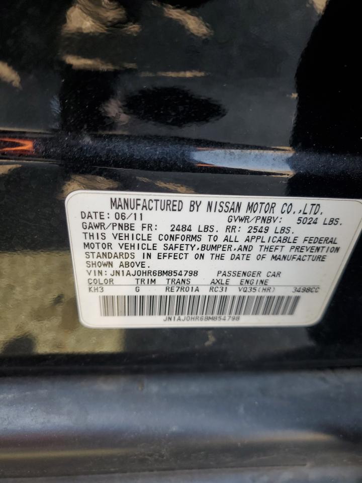 2011 Infiniti Ex35 Base VIN: JN1AJ0HR6BM854798 Lot: 64142495