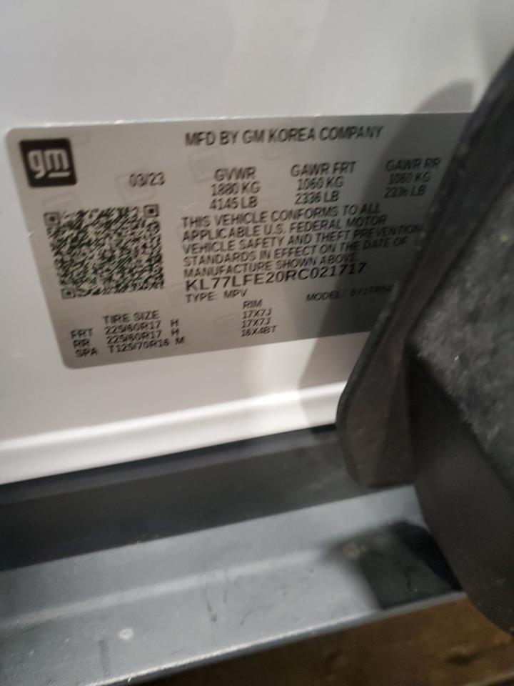 2024 Chevrolet Trax Ls VIN: KL77LFE20RC021717 Lot: 63991345