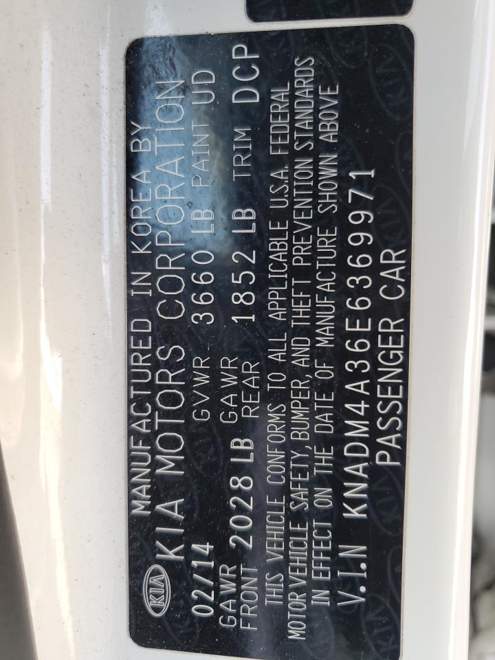 2014 Kia Rio Lx VIN: KNADM4A36E6369971 Lot: 64622975