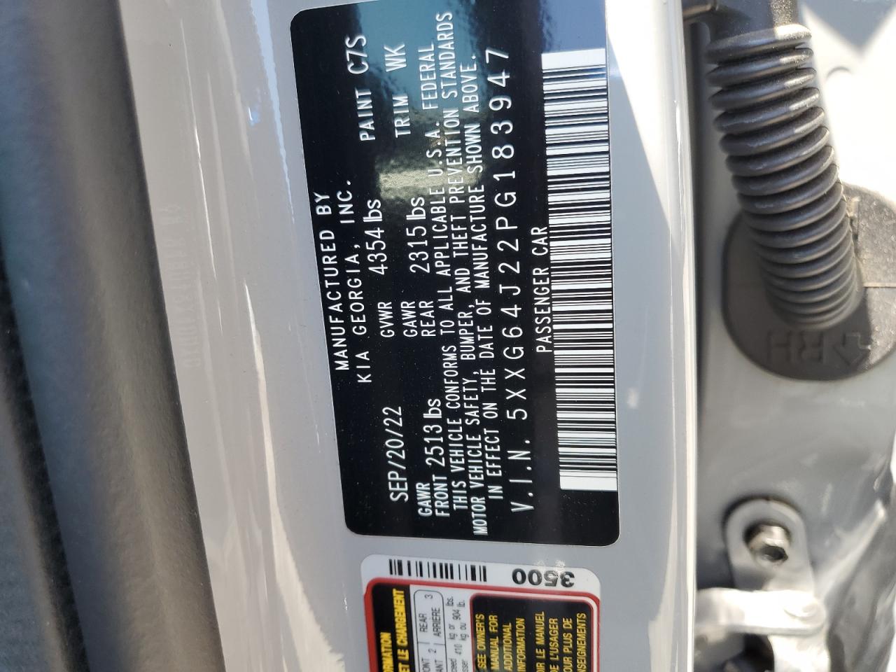 2023 Kia K5 Gt Line VIN: 5XXG64J22PG183947 Lot: 66227385