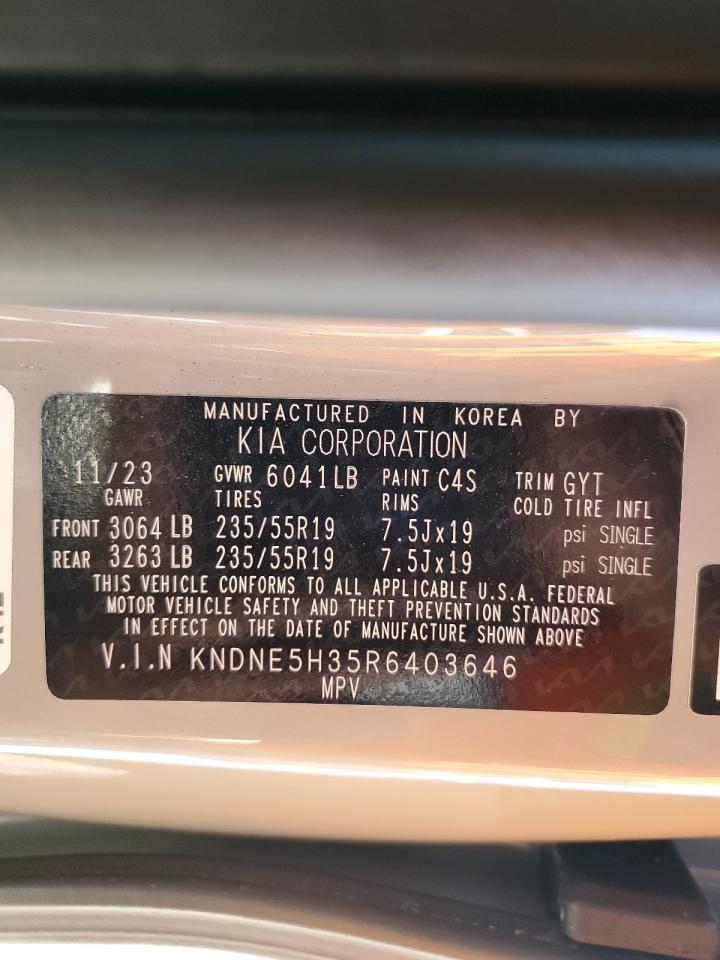 2024 Kia Carnival Sx VIN: KNDNE5H35R6403646 Lot: 66527615