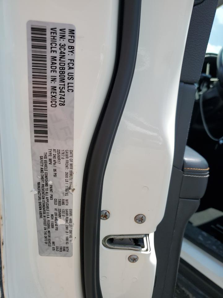 2021 Jeep Compass Latitude VIN: 3C4NJDBB0MT547478 Lot: 63998185