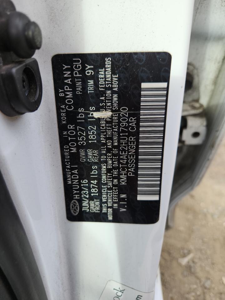 2017 Hyundai Accent Se VIN: KMHCT4AE2HU179020 Lot: 65150005