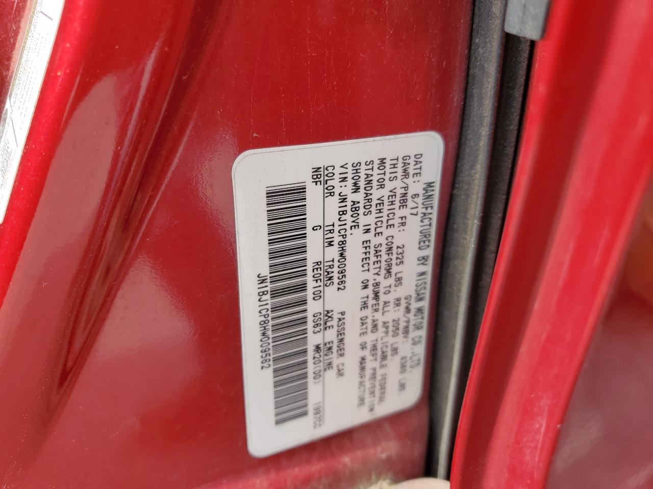 2017 Nissan Rogue Sport S VIN: JN1BJ1CP8HW009562 Lot: 63389825