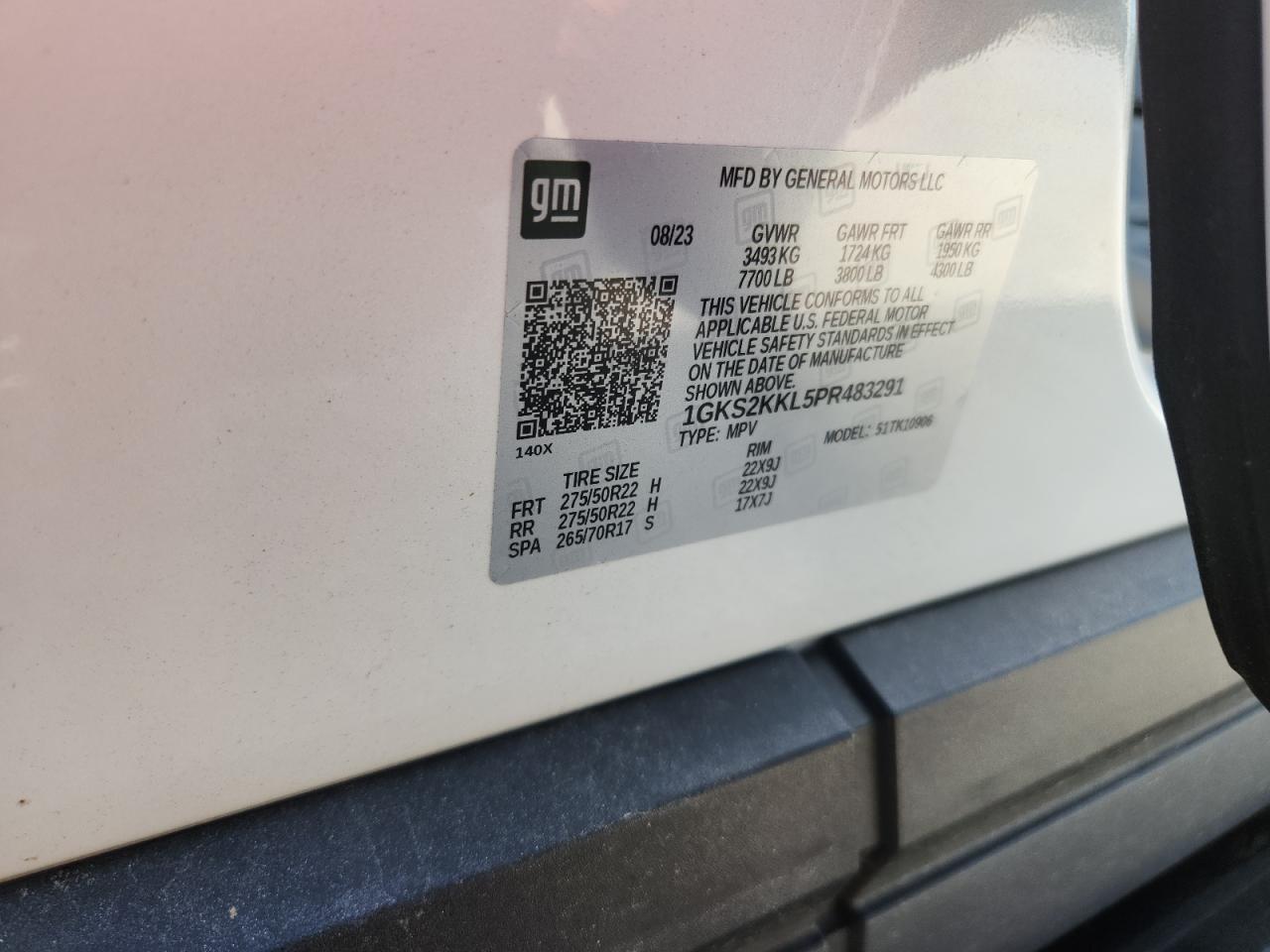 2023 GMC Yukon Xl Denali Ultimate VIN: 1GKS2KKL5PR483291 Lot: 64220475