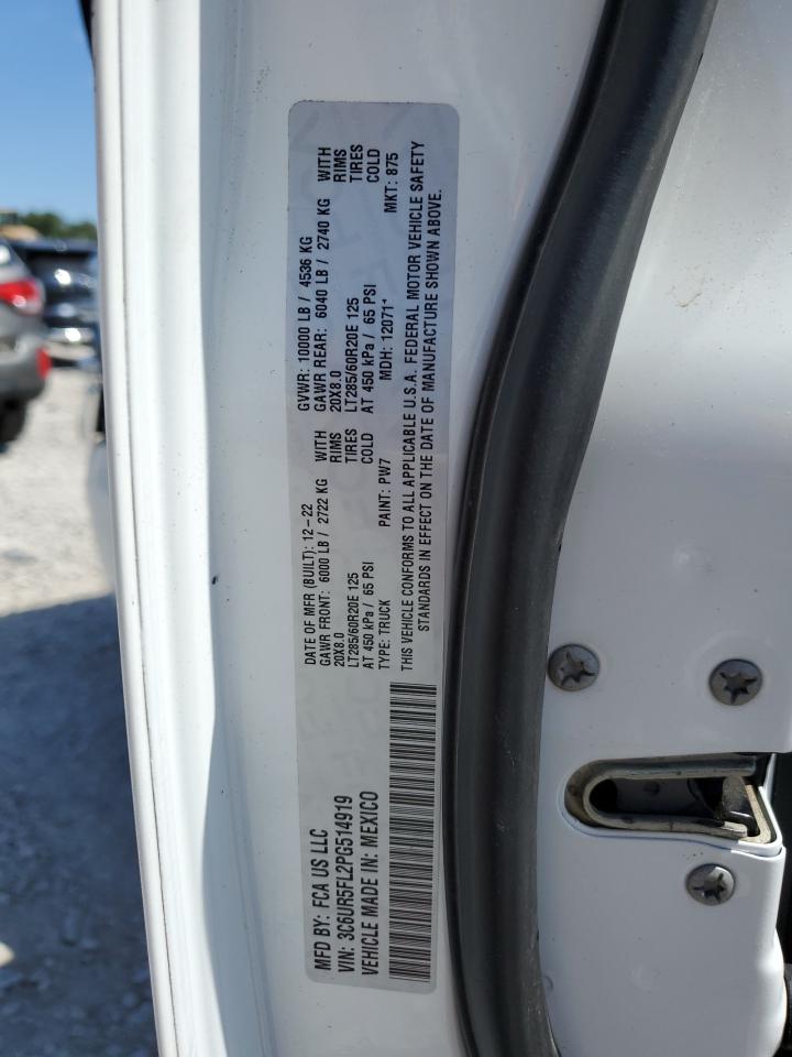 2023 Ram 2500 Laramie VIN: 3C6UR5FL2PG514919 Lot: 59411155