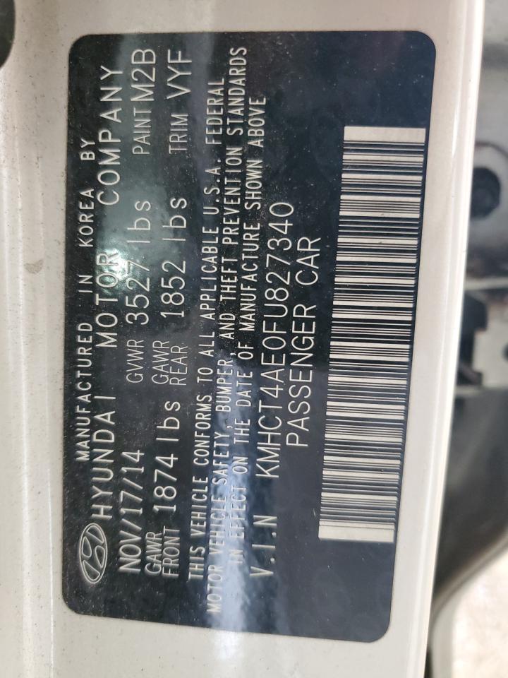 2015 Hyundai Accent Gls VIN: KMHCT4AE0FU827340 Lot: 63544755
