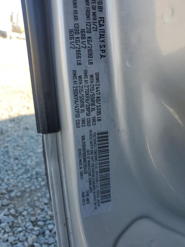 2021 Ram Promaster City Slt VIN: ZFBHRFBB0M6T95426 Lot: 64497045
