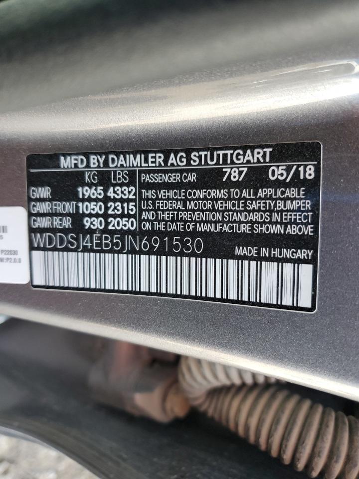 2018 Mercedes-Benz Cla 250 VIN: WDDSJ4EB5JN691530 Lot: 63097225