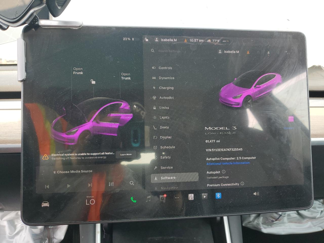 2019 Tesla Model 3 VIN: 5YJ3E1EA7KF325545 Lot: 67105665