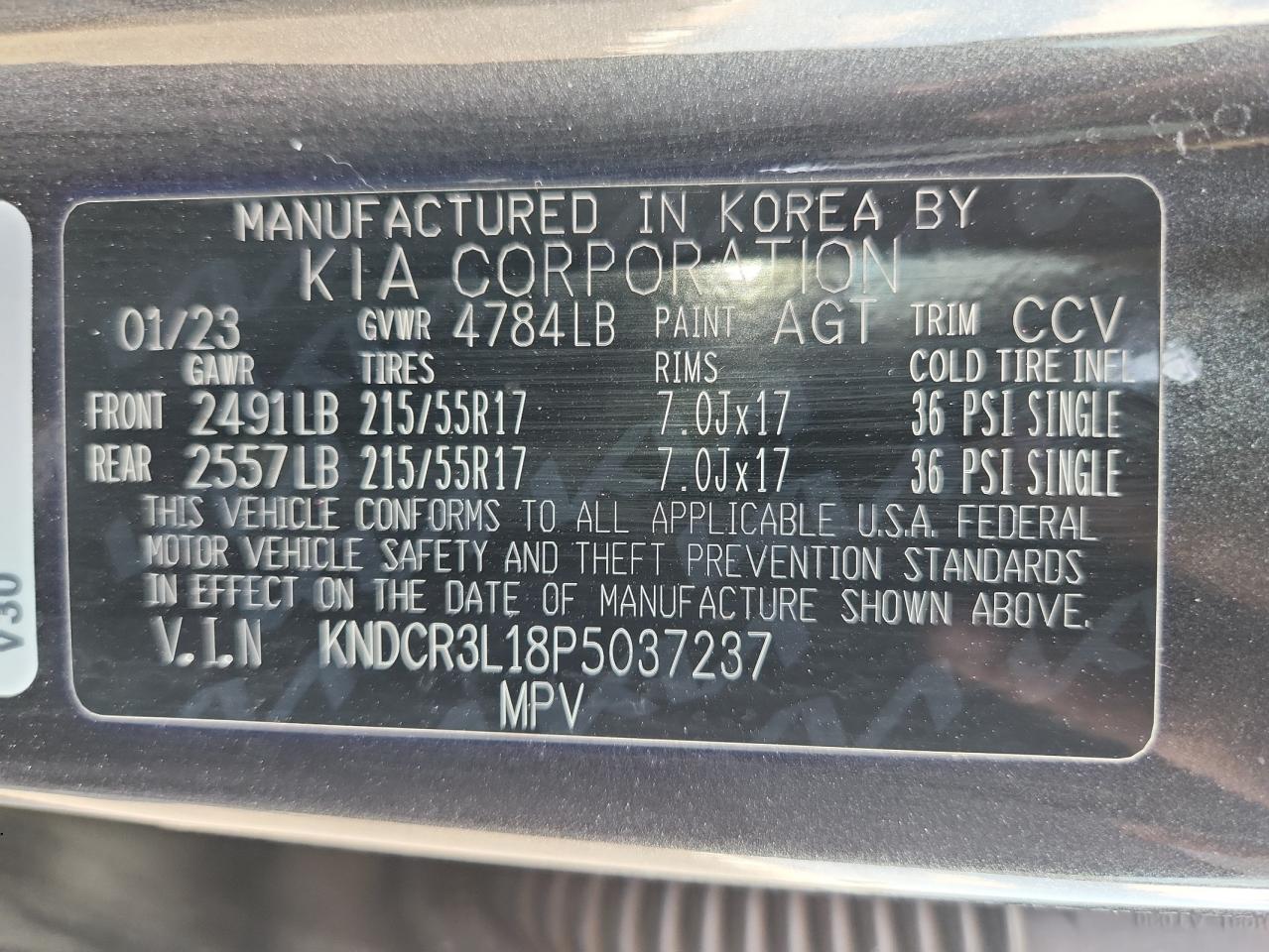 kndcr3l18p5037237 KNDCR3L18P5037237 2023 Kia Niro Wind