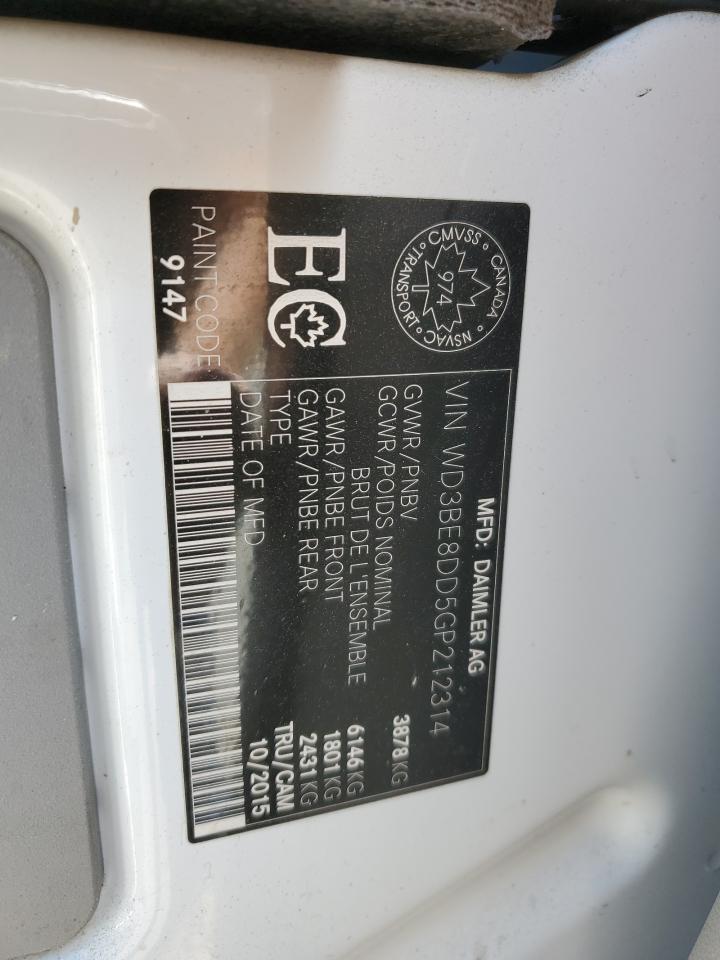 wd3be8dd5gp212314 WD3BE8DD5GP212314 2016 Mercedes-Benz Sprinter 2500