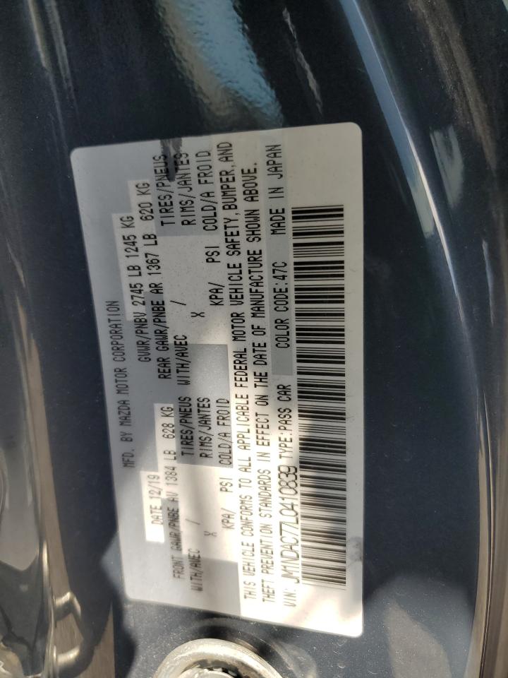 2020 Mazda Mx-5 Miata Club VIN: JM1NDAC77L0410839 Lot: 64752225