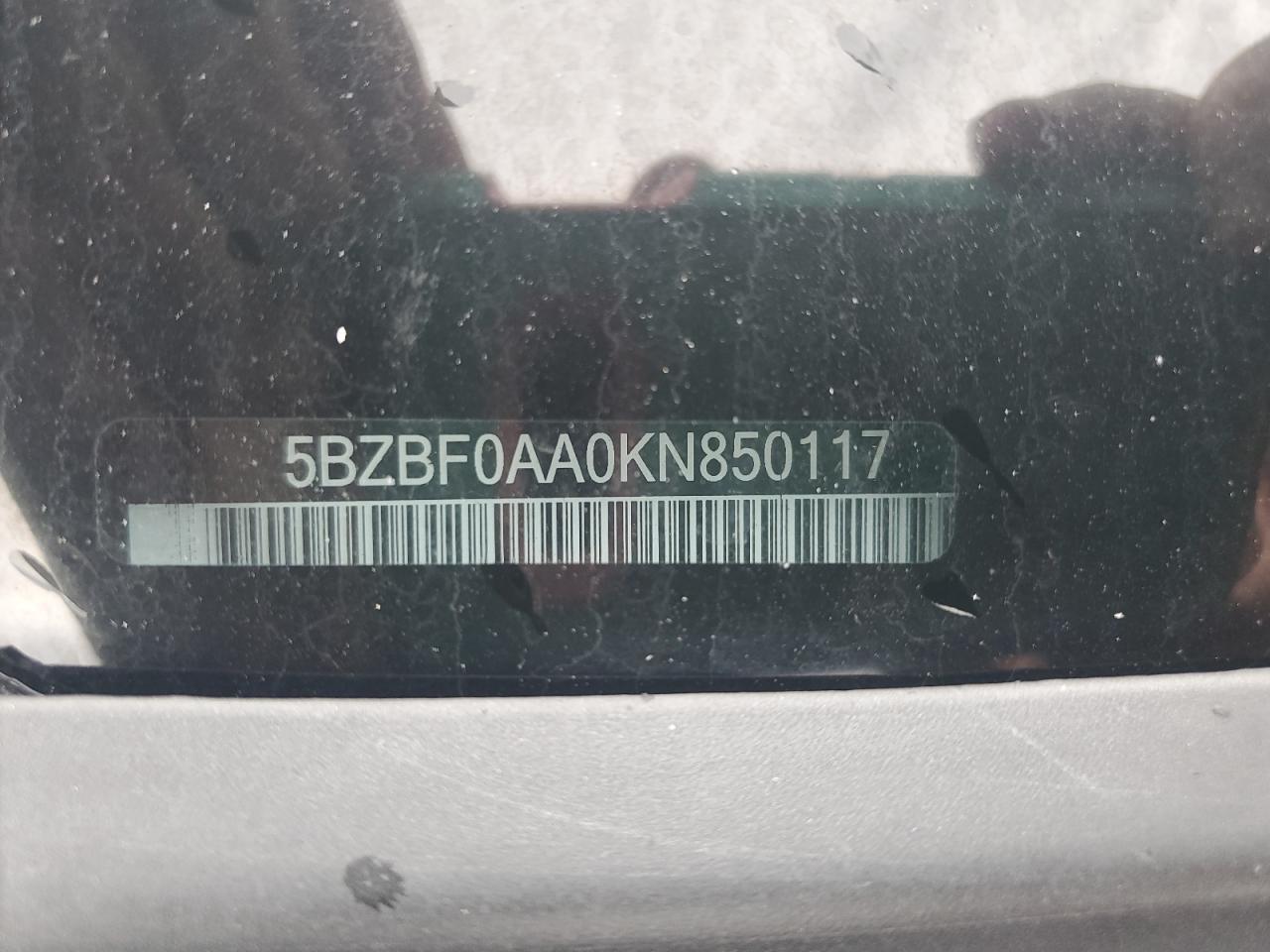 2019 Nissan Nv 3500 VIN: 5BZBF0AA0KN850117 Lot: 61819945