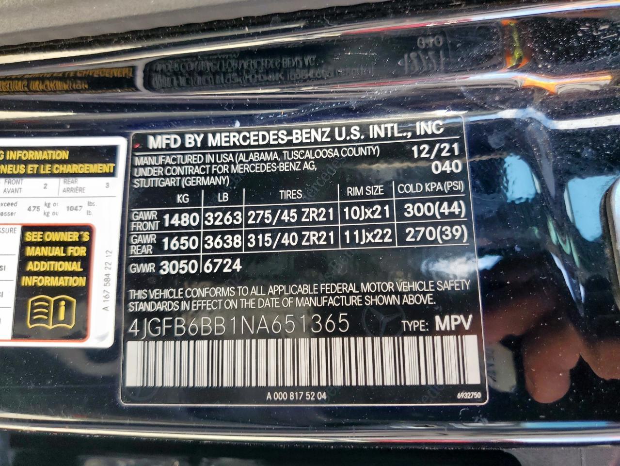 4jgfb6bb1na651365 4JGFB6BB1NA651365 2022 Mercedes-Benz Gle Amg 53 4Matic