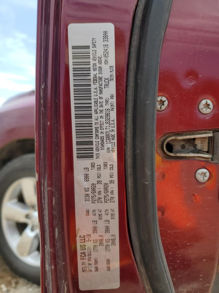 2018 Ram 1500 Slt VIN: 1C6RR7LT1JS329816 Lot: 63086475