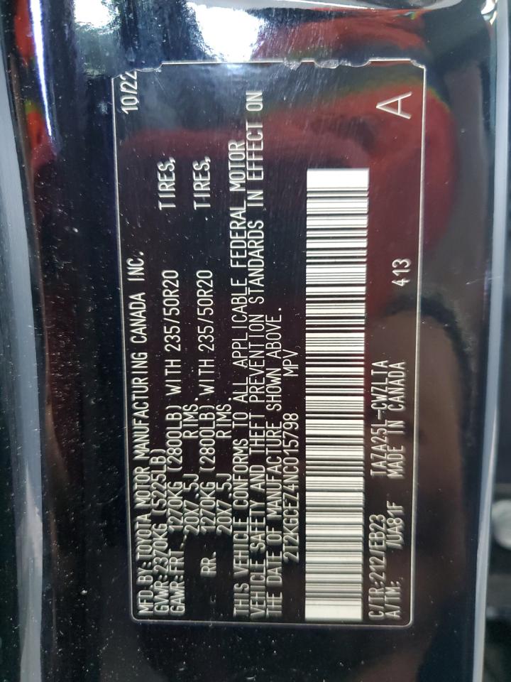 2022 Lexus Nx 350 VIN: 2T2KGCEZ4NC015798 Lot: 70900425