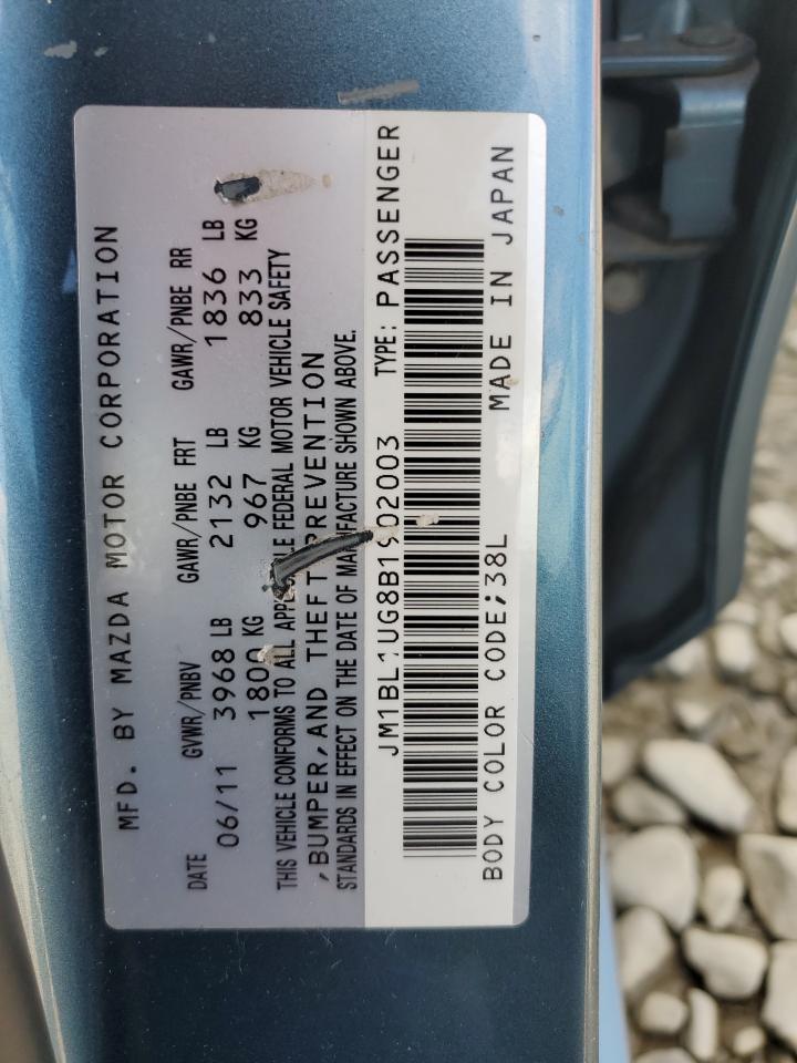 2011 Mazda 3 I VIN: JM1BL1UG8B1902003 Lot: 65521645