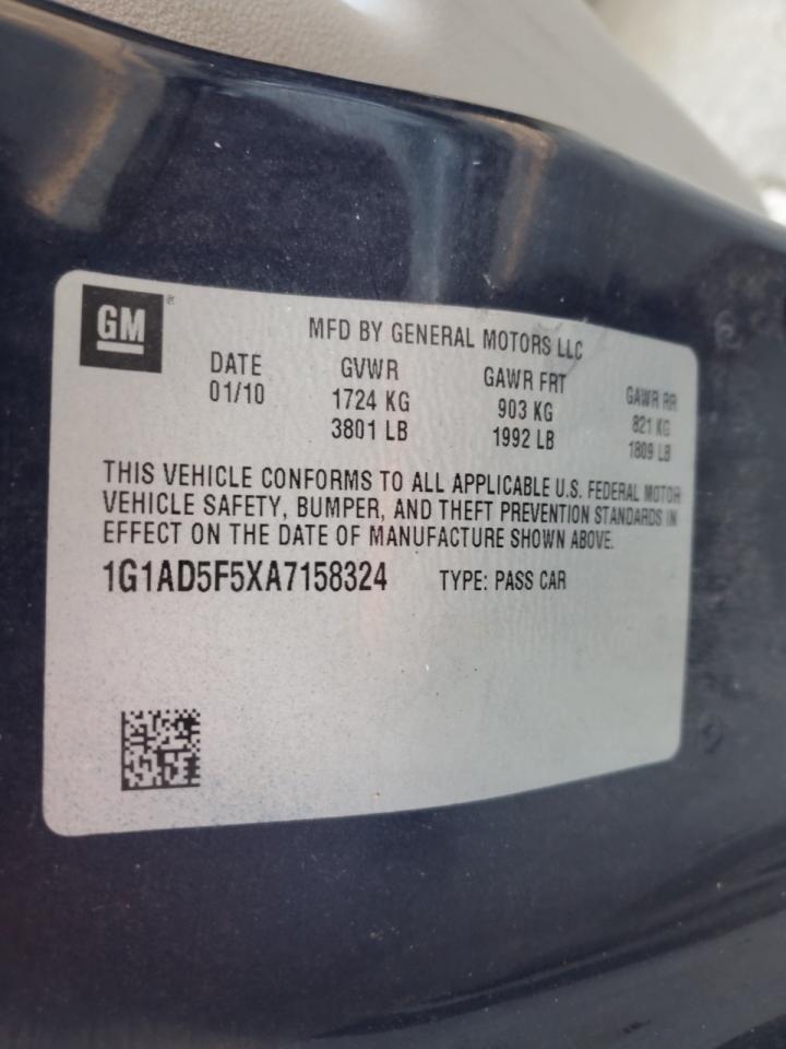 2010 Chevrolet Cobalt 1Lt VIN: 1G1AD5F5XA7158324 Lot: 65073715