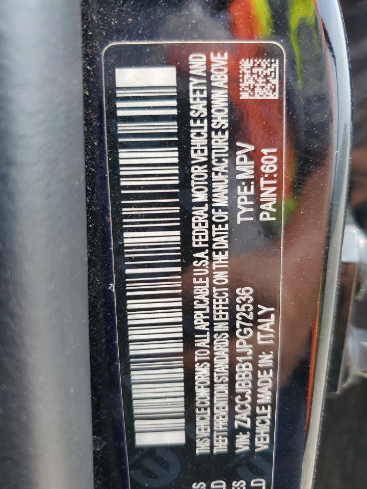 2018 Jeep Renegade Latitude VIN: ZACCJBBB1JPG72536 Lot: 65005255